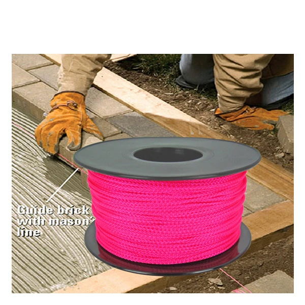 Fluorescent pink #18 braided nylon mason string line 100m reel
