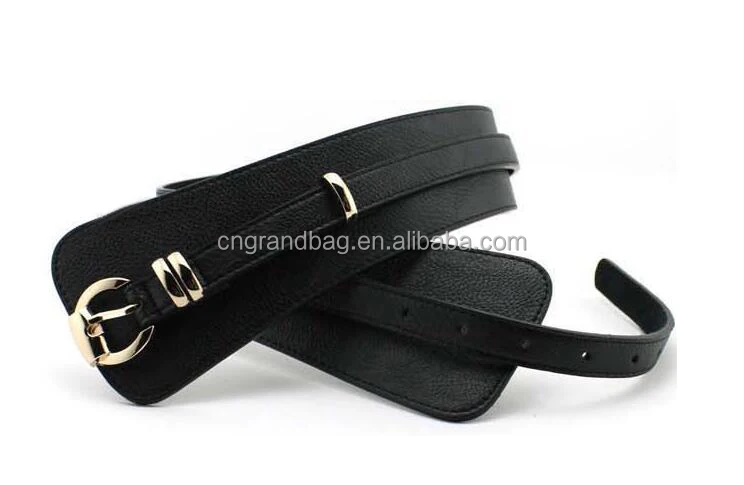 Elegant lady genuine leather wide waist belt wholesale fashion custom waistband for women
