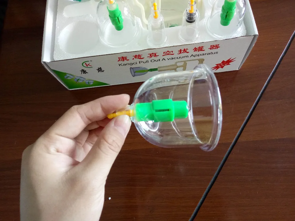KC Best Quality Chinese Medical vaccum cupping 12 Cups Set Kit+6 magnets