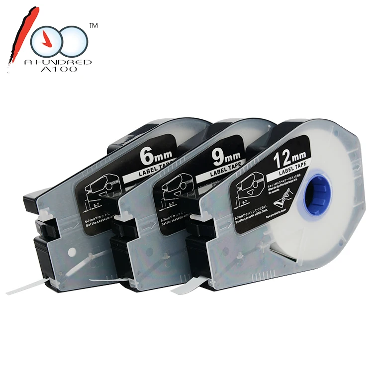 Compatible CH1112W 12mm * 30m White label tape for cable id printer MK2500