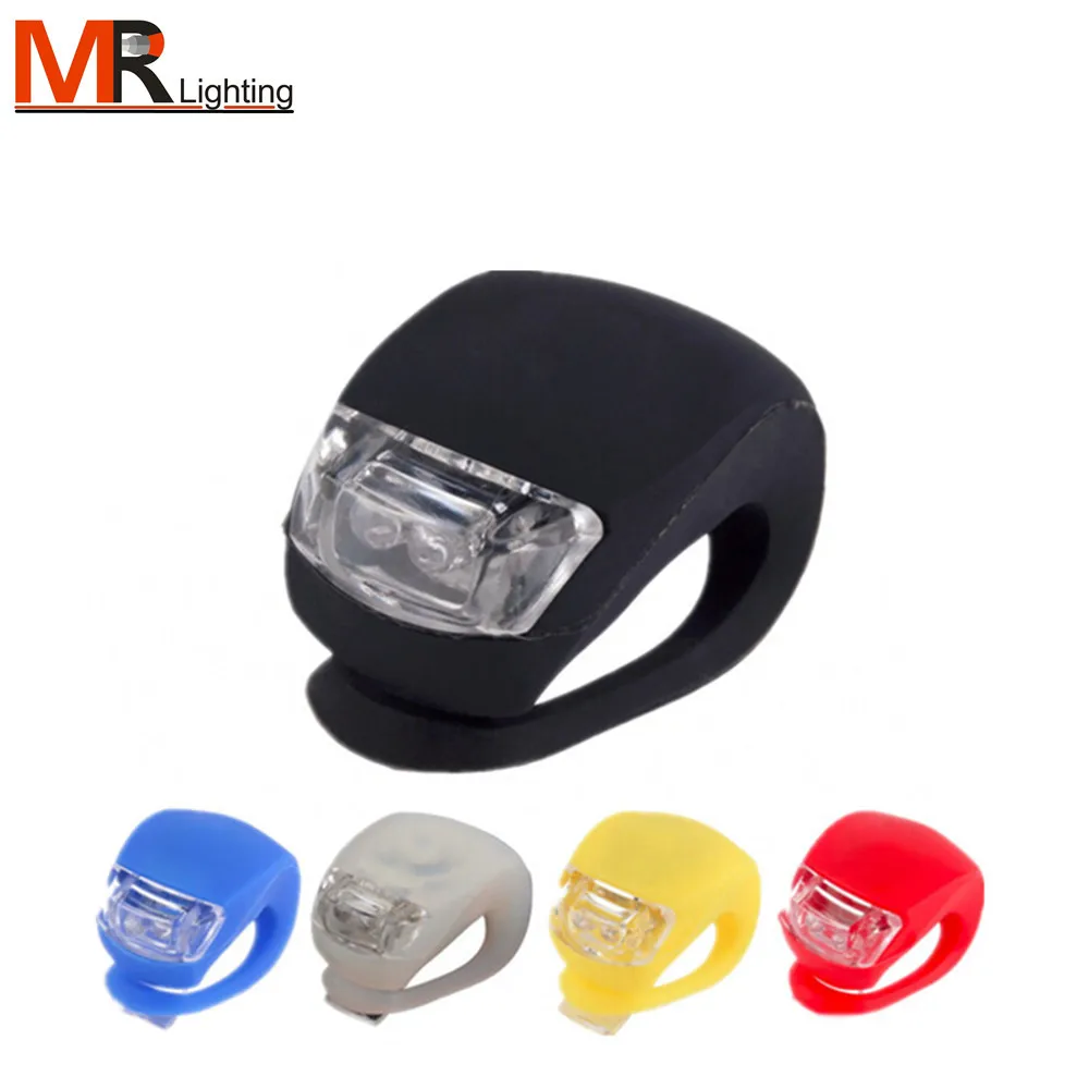 Bicycle front lights cycling flash bike led lights silicone head front rear wheel safety road light and Taillight
