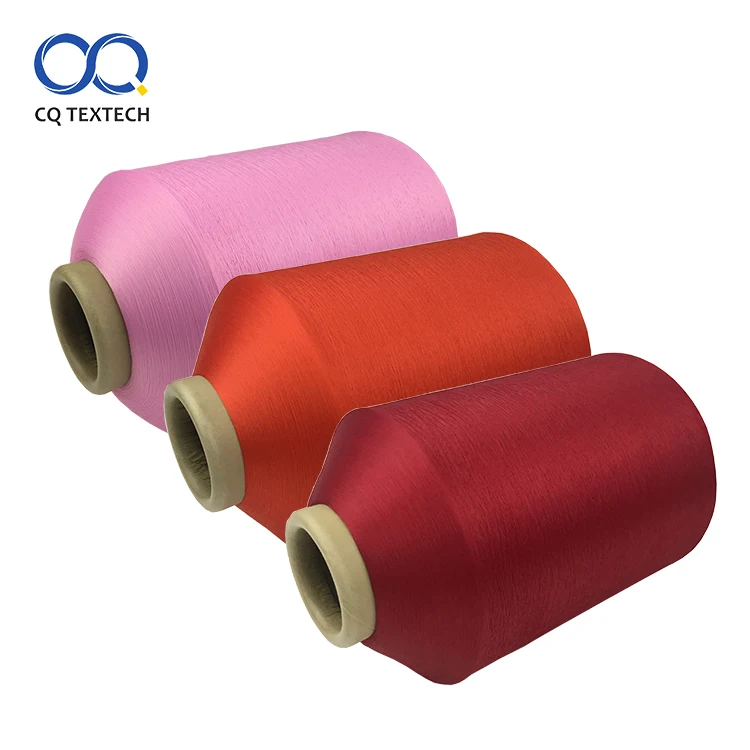100% Post Consumer Recycled Twist 120TPM Polyester Yarn dty 50D to 150D in Grade AA