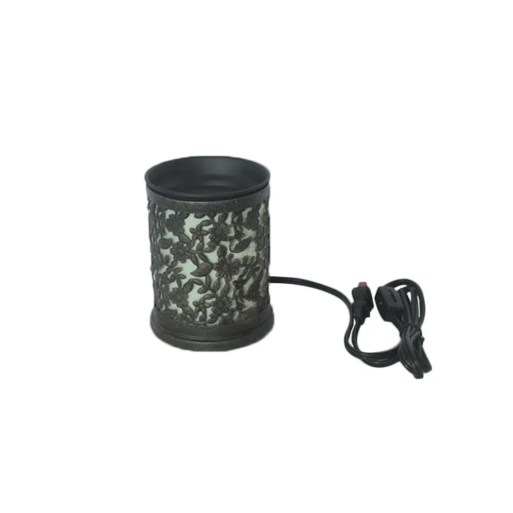 Metal Electric Candle Warmer or Oil Burner Gold Solar Christmas Powder Coating Candle Lantern Electricity Incense Burner 600PCS