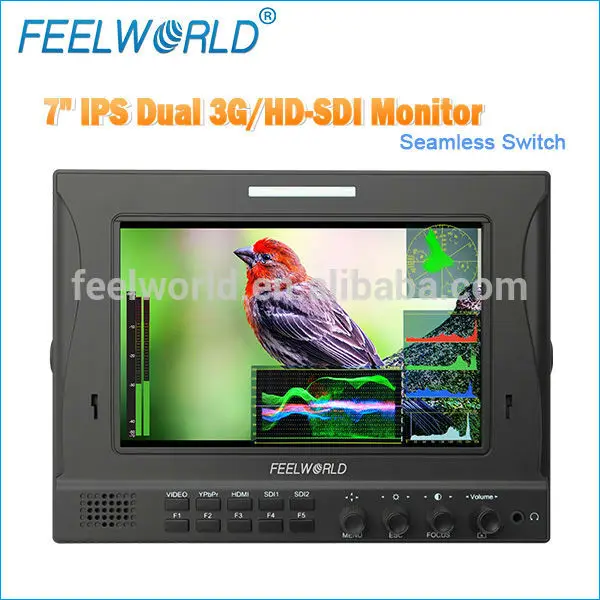 7 дюймов HDMI компонент DSLR внешний монитор бесшовные переключатель 2 xSDI