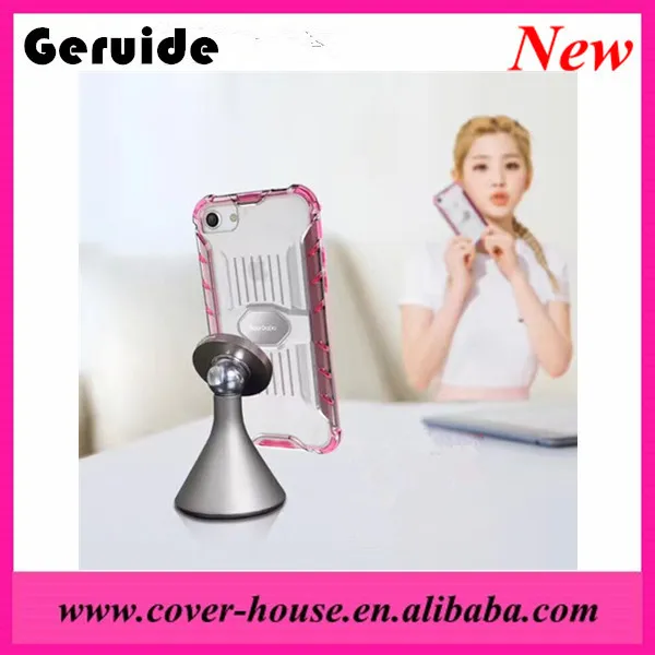 new design colorful transparent TPU PC phone case for iPhone 7 7plus shockproof mixed double layer mobile phone