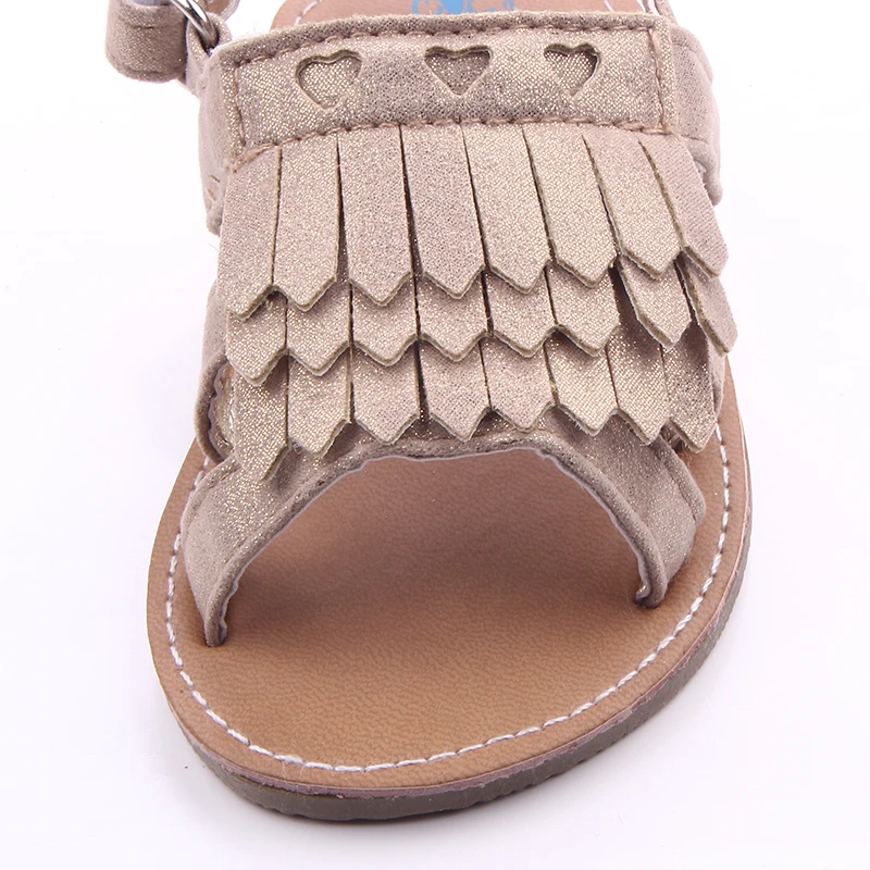 Beautiful tassel design baby leather sandals girl
