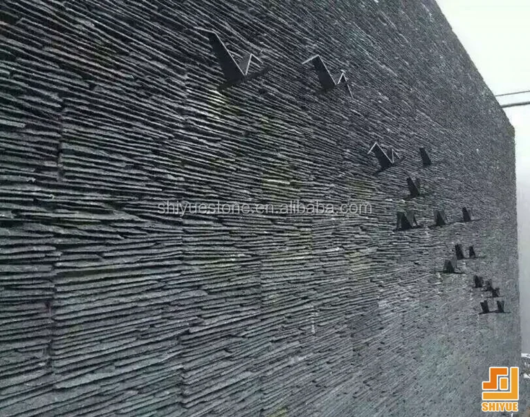 Black Slate Waterfall Panel