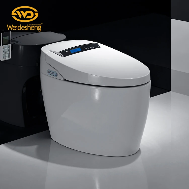 Auto flush clean function one piece american standard commode s-trap ceramic smart wc toilet