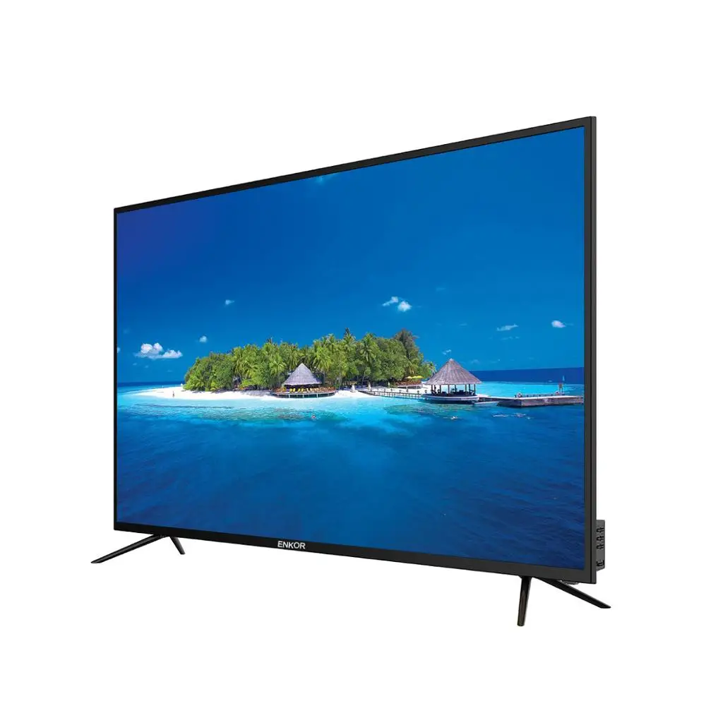 58 inch Frameless Aluminum Shell Open cell E-LED TV with play Store