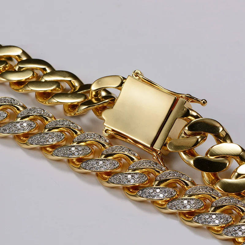 Iced Out Hip Hop Diamond Miami cuban link chain