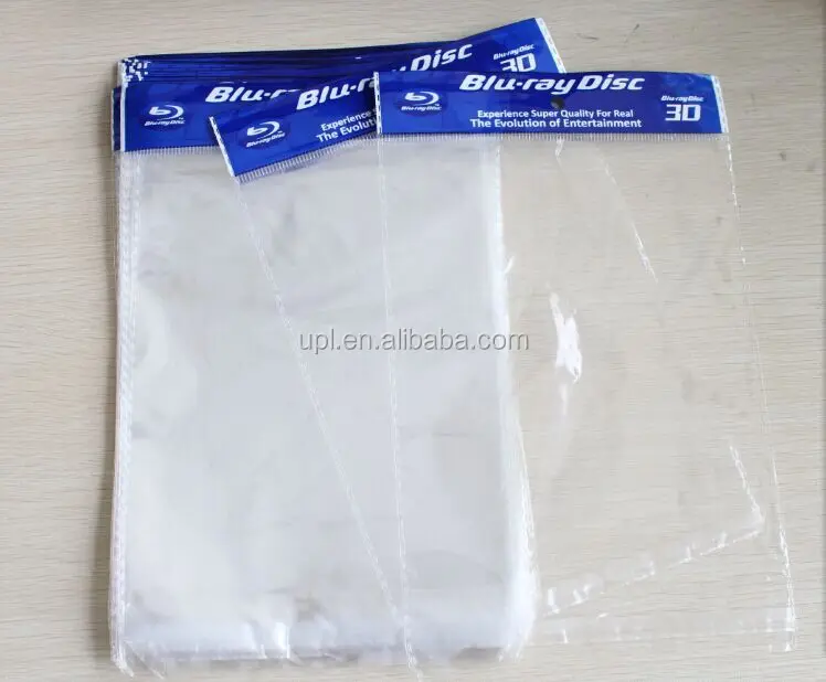 Cellophane bag with header eco-friendly polybag transparent bags