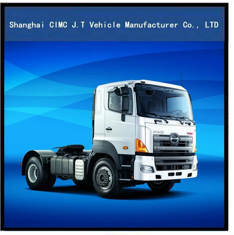 350 hp HINO heavy tractor truck/head truck , EURO 5 LNG DFL4*24*2 international tractor truck head for sale
