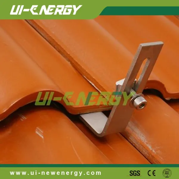 Stainless steel roof hook, pv mounting tile hook, solar roof mount kit