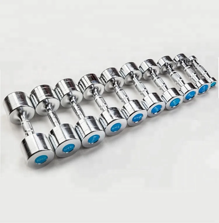 Easy selling 1- 10 kg chrome dumbbells with good quality for sale