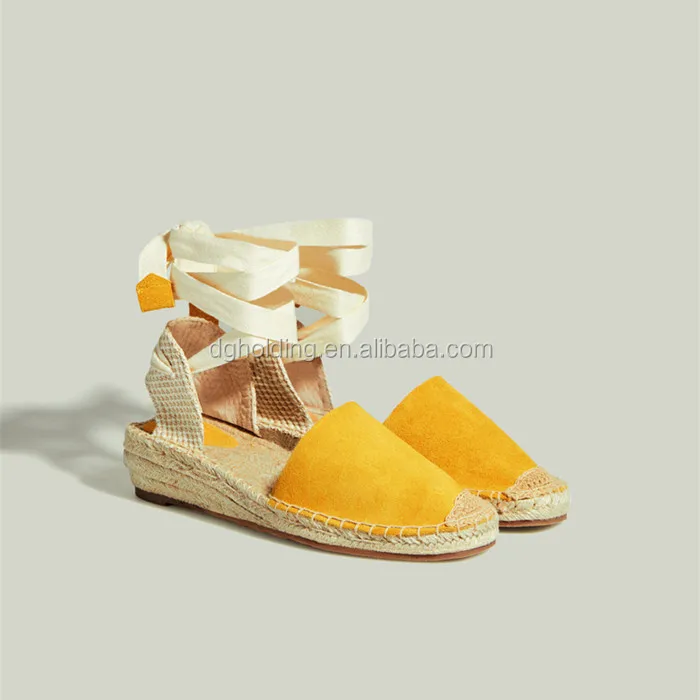 Summer Sandals Women Fashion Jute Rope Sole Flat Handmade Shoes