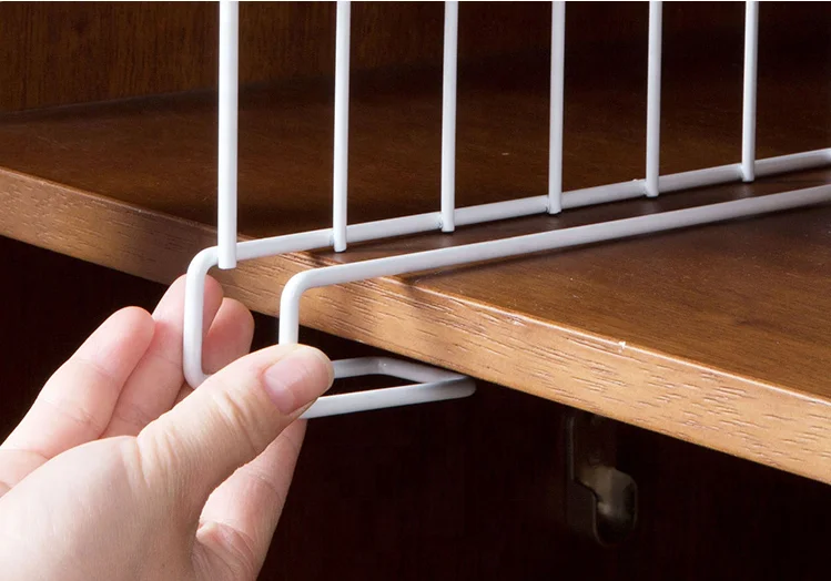 oem 550-99A household metal wire closet shelf dividers wardrobe separators for storage and organization