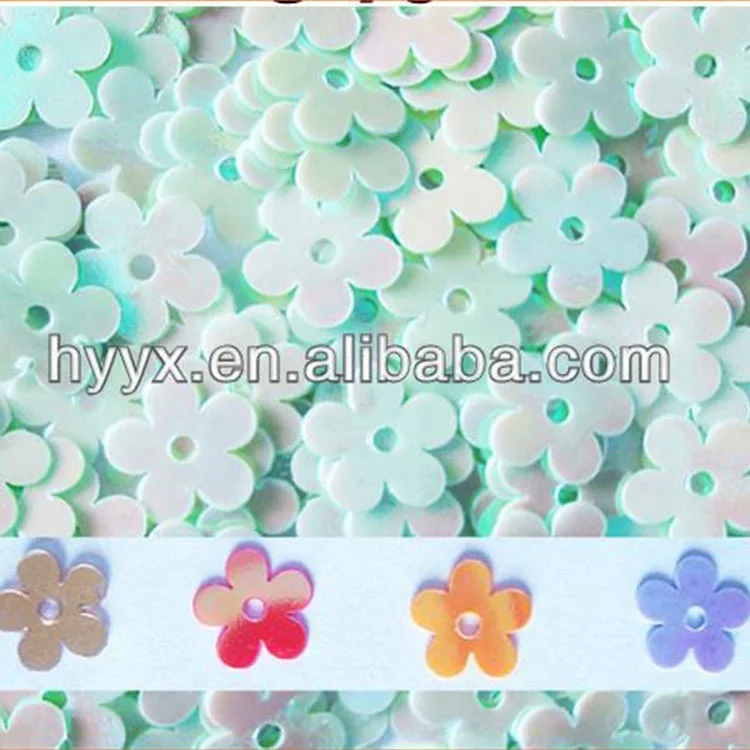 Rainbow PVC Flower Sequins S90 , PVC Multicolor Wholesale Sequin Flowers S259