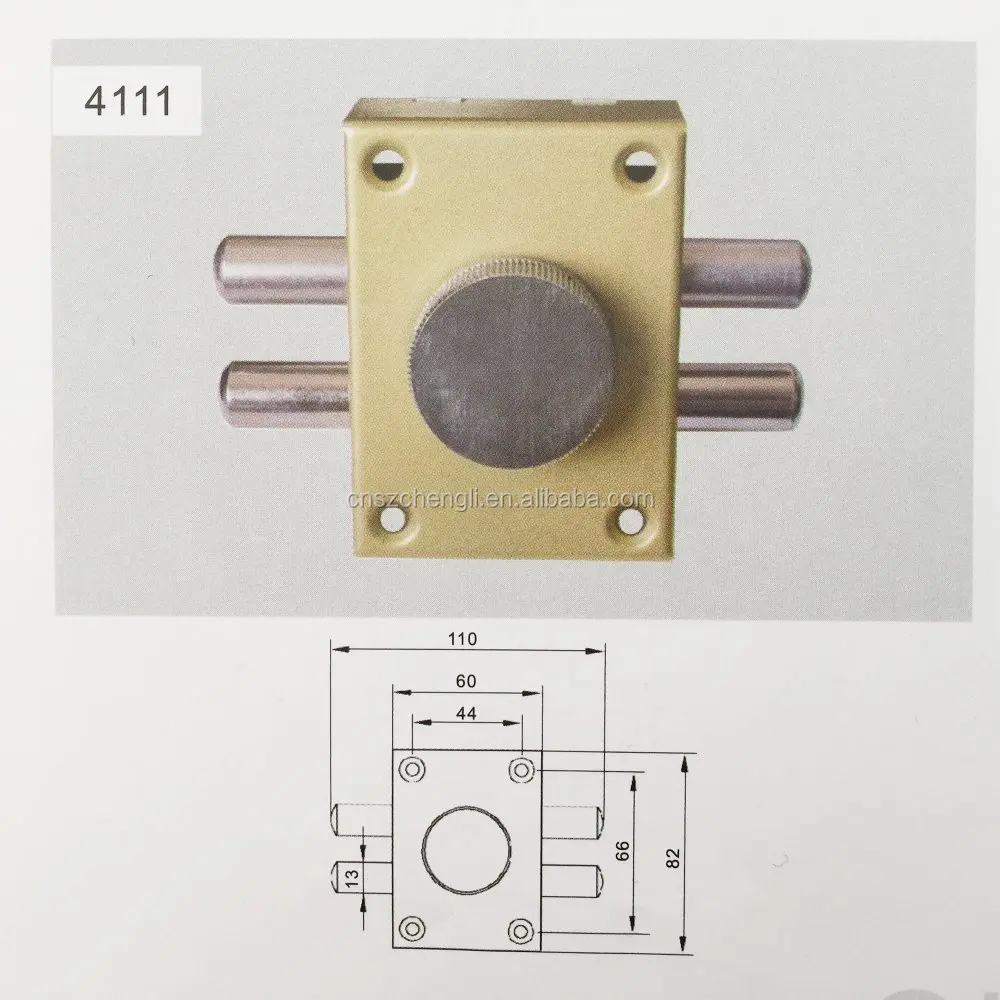 Hot sale high quality 2 bolts RIM LOCK 4111 FOR TUNISIA MARKET
