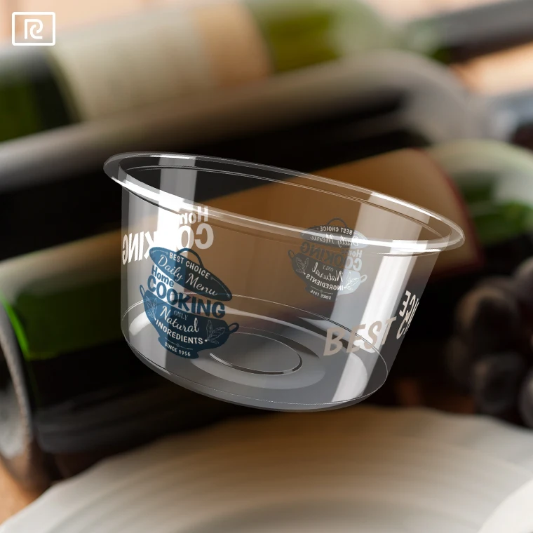 
P700-A PLA 24oz 700ml transparent plastic bowl - biodegradable tableware 