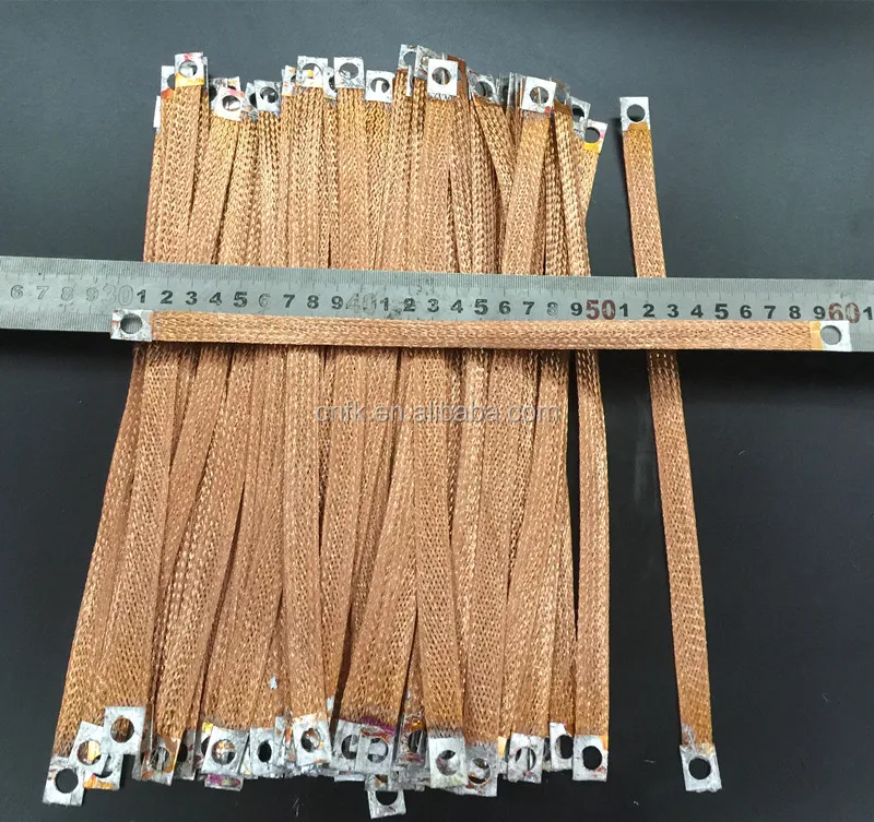 Fanke Customized Braided Busbar 10mm2  flat tin copper braid wire