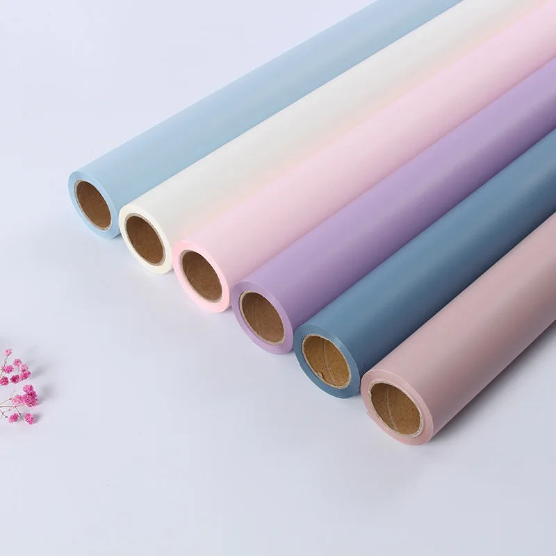 
60CM*20M Decoration Fresh Cut Flowers Packing solid-colored Wrapping Paper Roll 