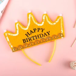 New Design Light Up Felt Kids Girls Crown