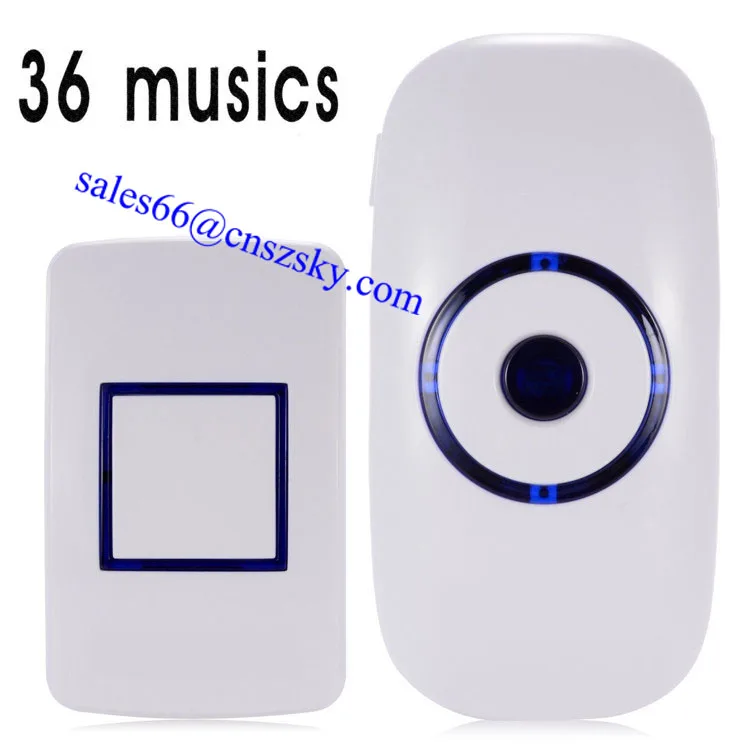 36 Tune Melody Wireless Door Bell 433 MHz Digital Receiver Doorbell 1 Remote Control 2 Wireless