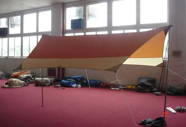 Personalized Custom Labelling Tarp Sun Shade Canvas Camping Shelter Outdoor Rain Sheet Top Quality Eco-Friendly Light Weight