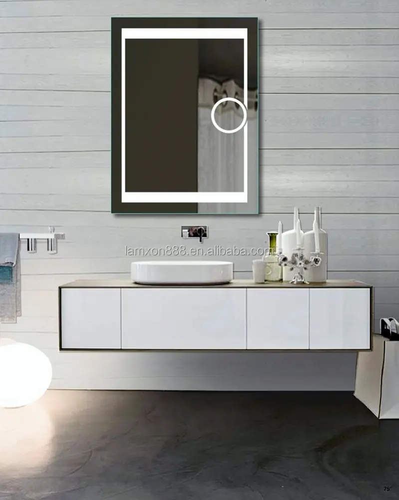 
Profession OEMIP44 rated anti-fog bathroom backlit mirror with smart touch sensor 