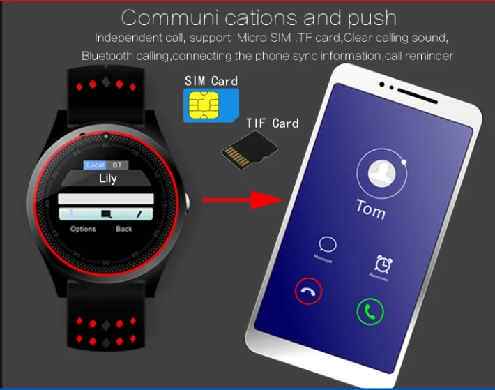
2019 Wholesale BT Smartwatch v9 Smart Watch With SIM Card and Camera Mobile Smart Watch with Android IOS Phones pk V8 A1 