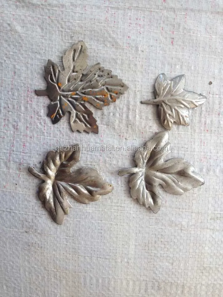 Decorative metal stamping leaves in 1mm thickness