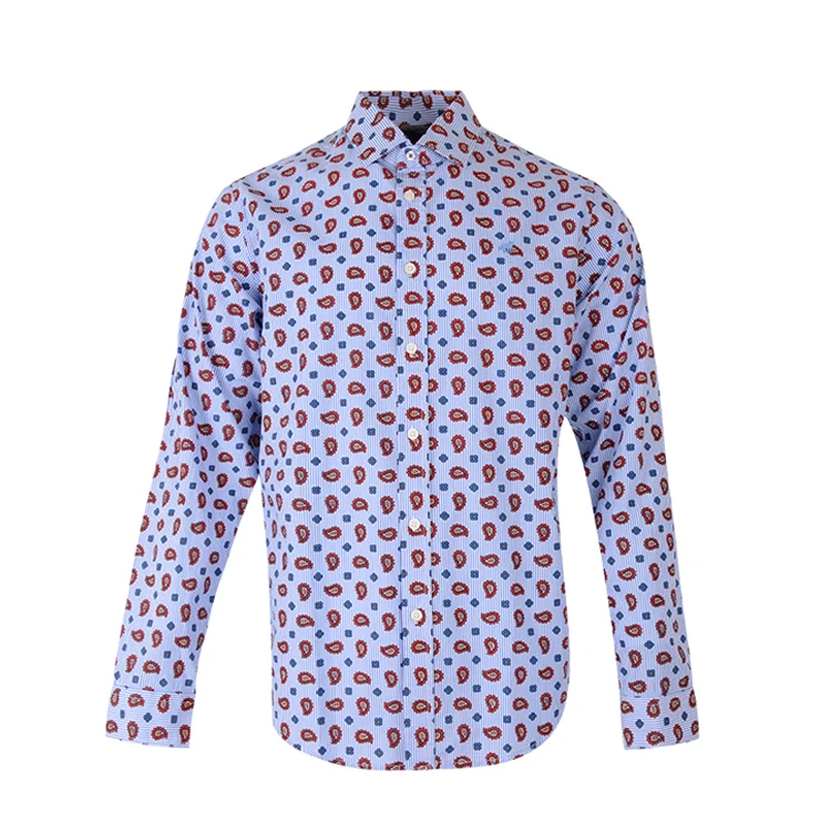 New arrival poplin cotton printed button up wholesale black formal shirts for men