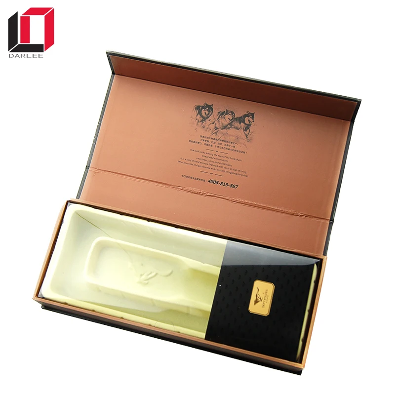 Custom logo printing book shaped belt packaging box