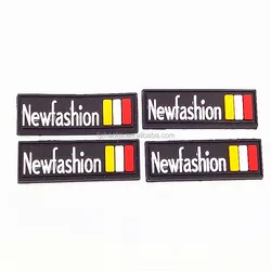 Custom Embossed 3D PVC Rubber Label Rubber Logo Patches Custom Clothing Labels