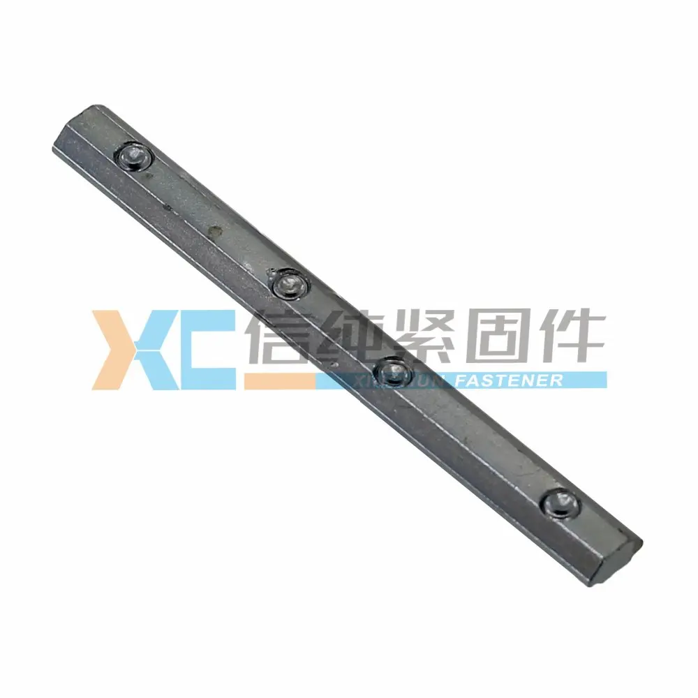 Off-the-shelf connection line, 10 mm long, 6 slots, can be equipped with screws