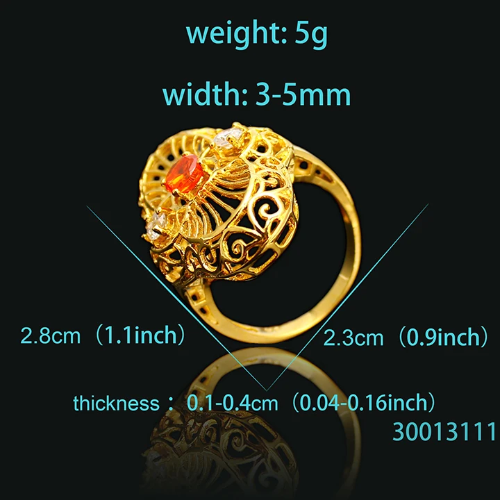 
fancy latest designs 18k gold finger ring for wedding 