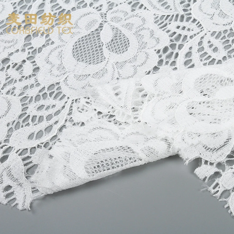 newest design 10 years experience factory manufacturer 3d bridal stretch lace fabric