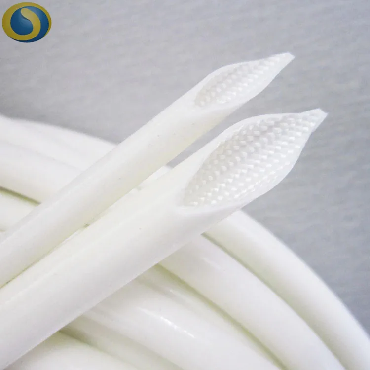 1.5kv Black red colors 1/4' silicone Fiberglass sleeving Heat Shield fiber glass hose 6MM