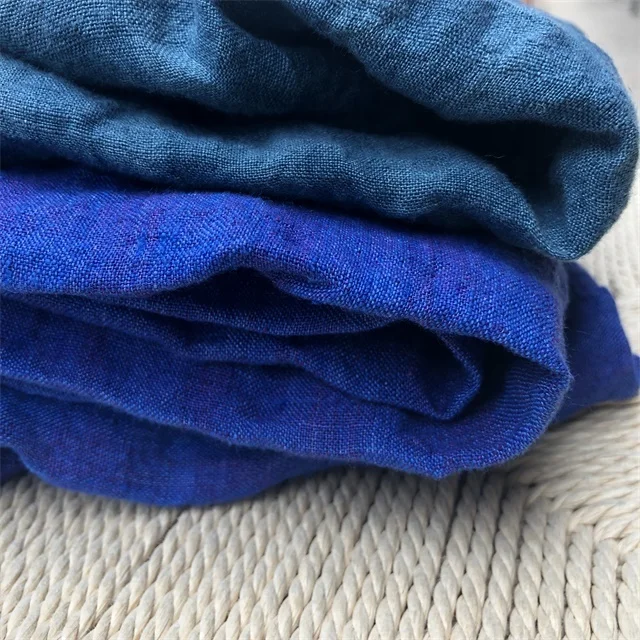 washed seersucker linen fabric