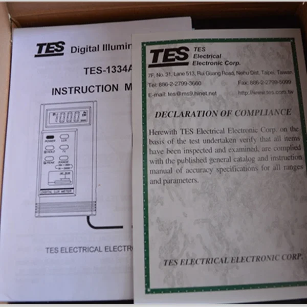 TES-1334A Digital Light Meter,TES1334A luminous flux meter