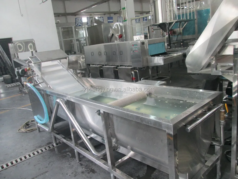 
XYXC-C11 Fast food kitchen machine vegetable fruit processing line checking washing cutting weighting pre-treating machineries 
