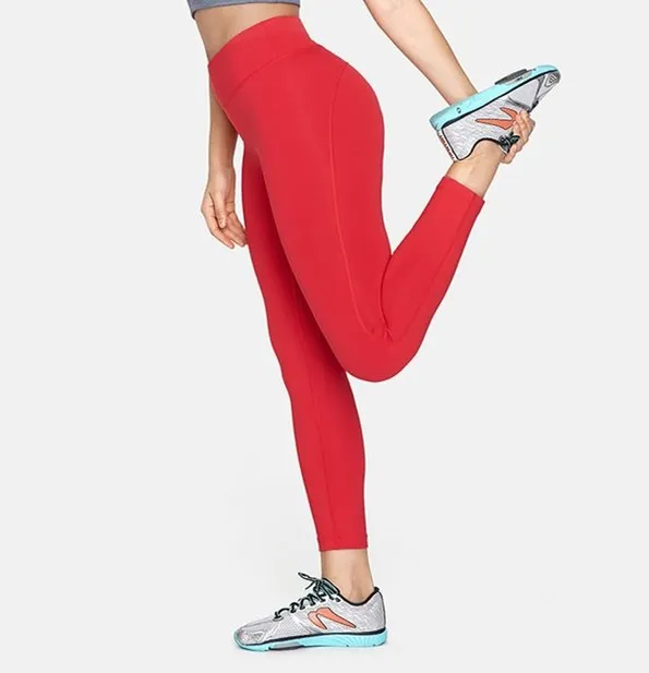 High waisted basic design inner key pocket leggings sport fitness manufacturer