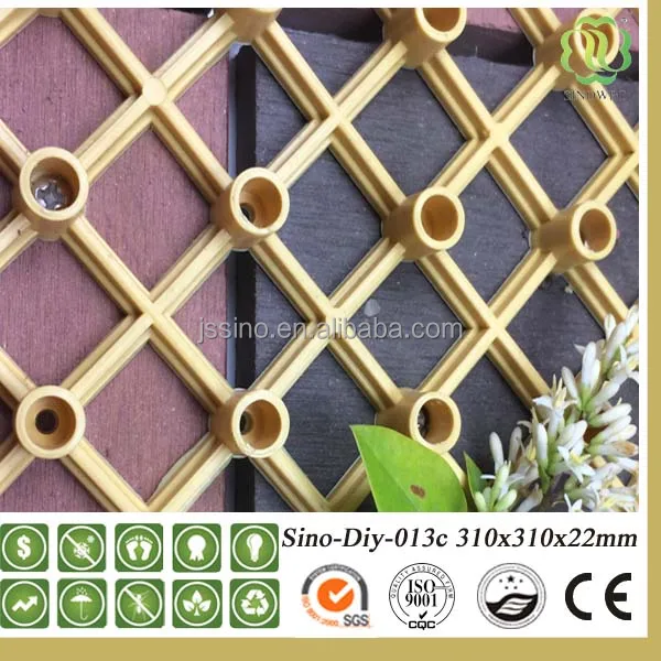 
WPC decking diy tiles, interlocking WPC decking floor 