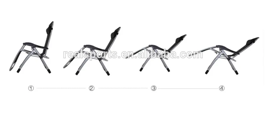 Zero Gravity Good quality portable adjustable metal folding chair for sale