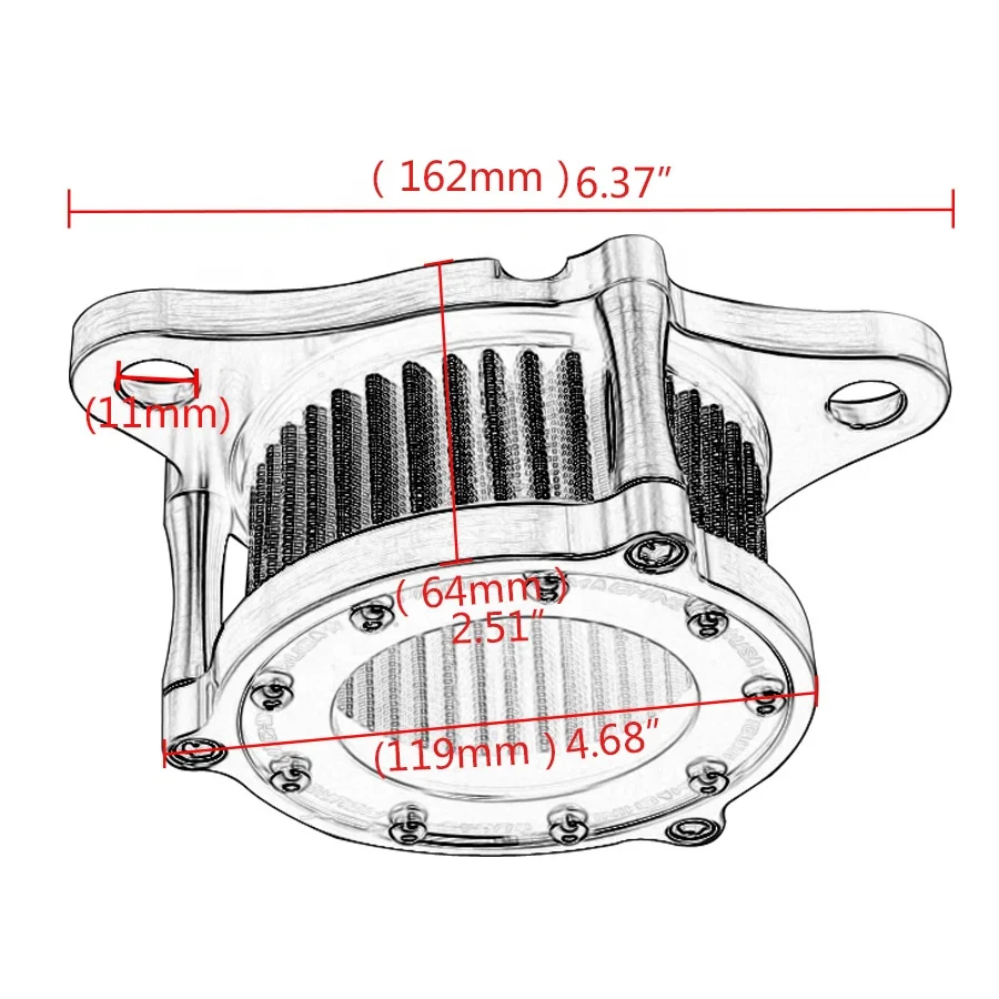 Воздушный фильтр для мотоцикла, воздухозаборная система, комплект подходит для Harley Sportster XL883 XL1200 Iron 883 48 72 sevi-two 1991-2021