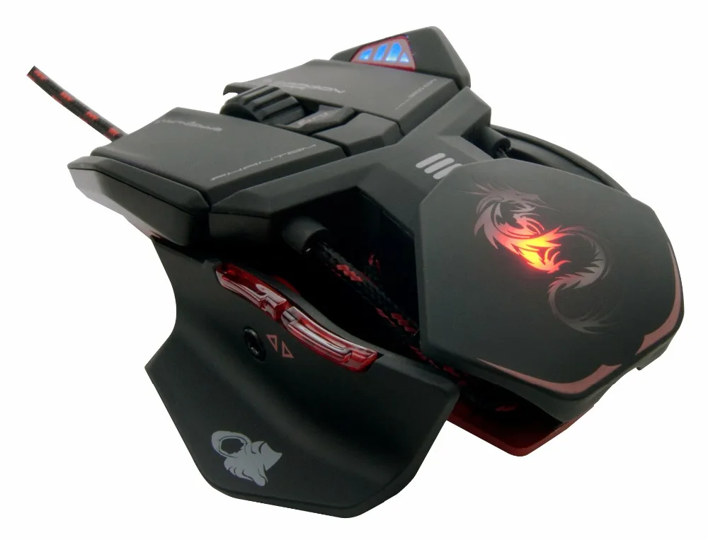 Dragon War Phantom branded mouse Avago laser CD driver LOL professional Macro USB wired gaming mouse