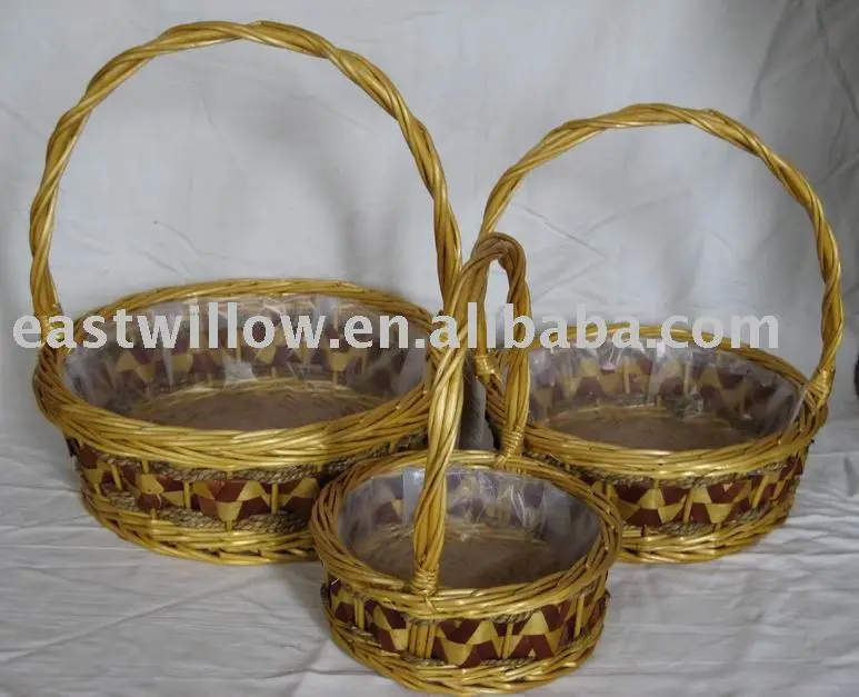 
Flower basket with high handle 