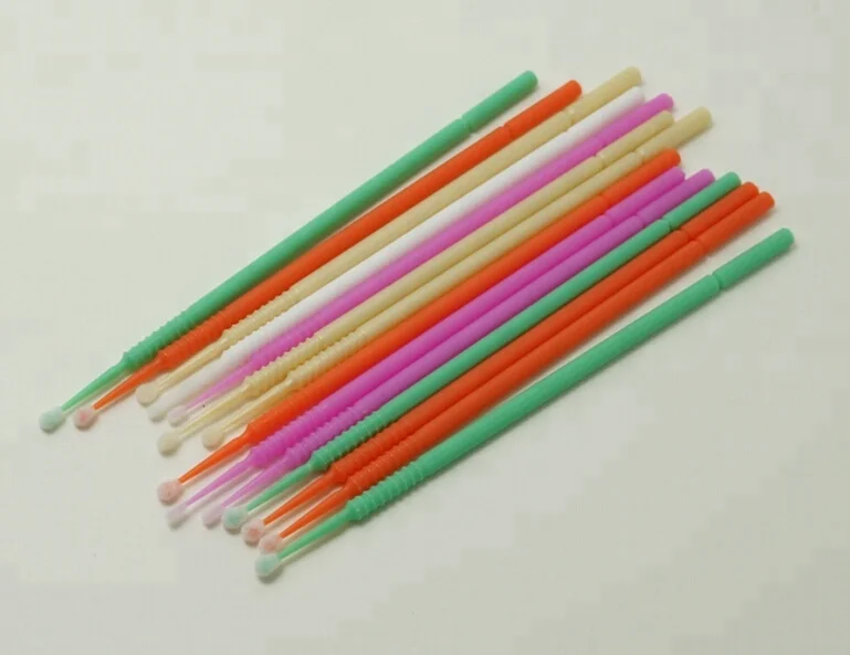 100pcs/bag High Quality Lint Free Colorful Microbrush Eyelash Extension Micro Brushes Applicator for Eyelash Extensions