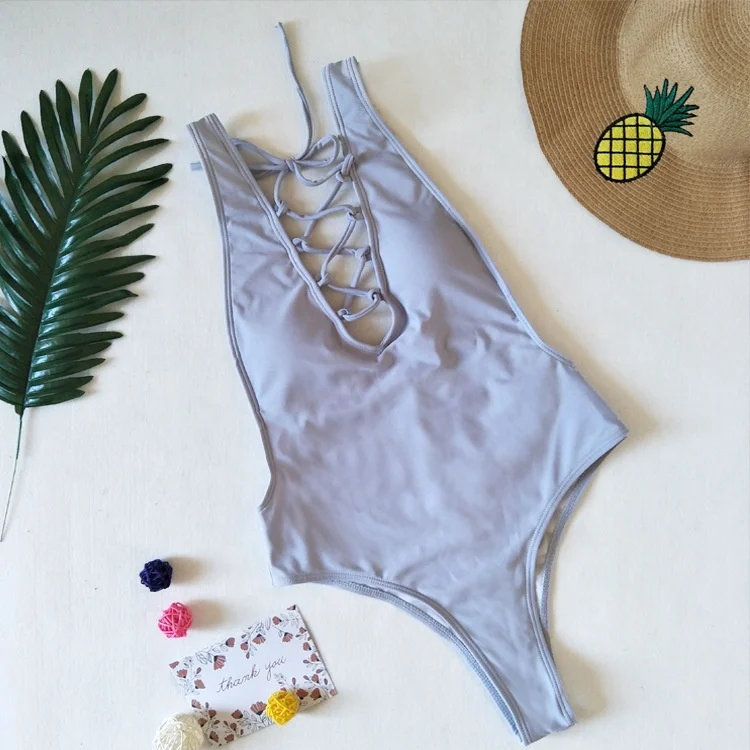 
2019 new bikini sexy one piece swimsuit women swimwear women sexy bikini sense conjoined Korean lace one piece swimwear 