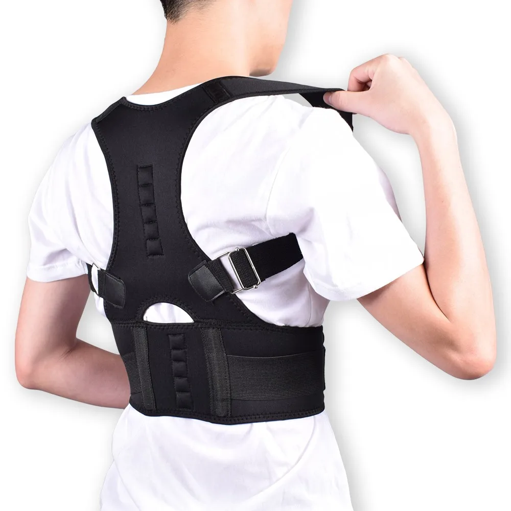 ZRWM35 Male female adjustable magnetic posture corrector corset back brace back belt lumbar support straight corrector